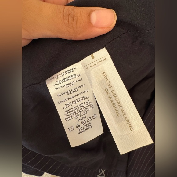 NWT Loft Navy Blue Pinstripes Blazer SIZE 6P - Picture 8 of 11